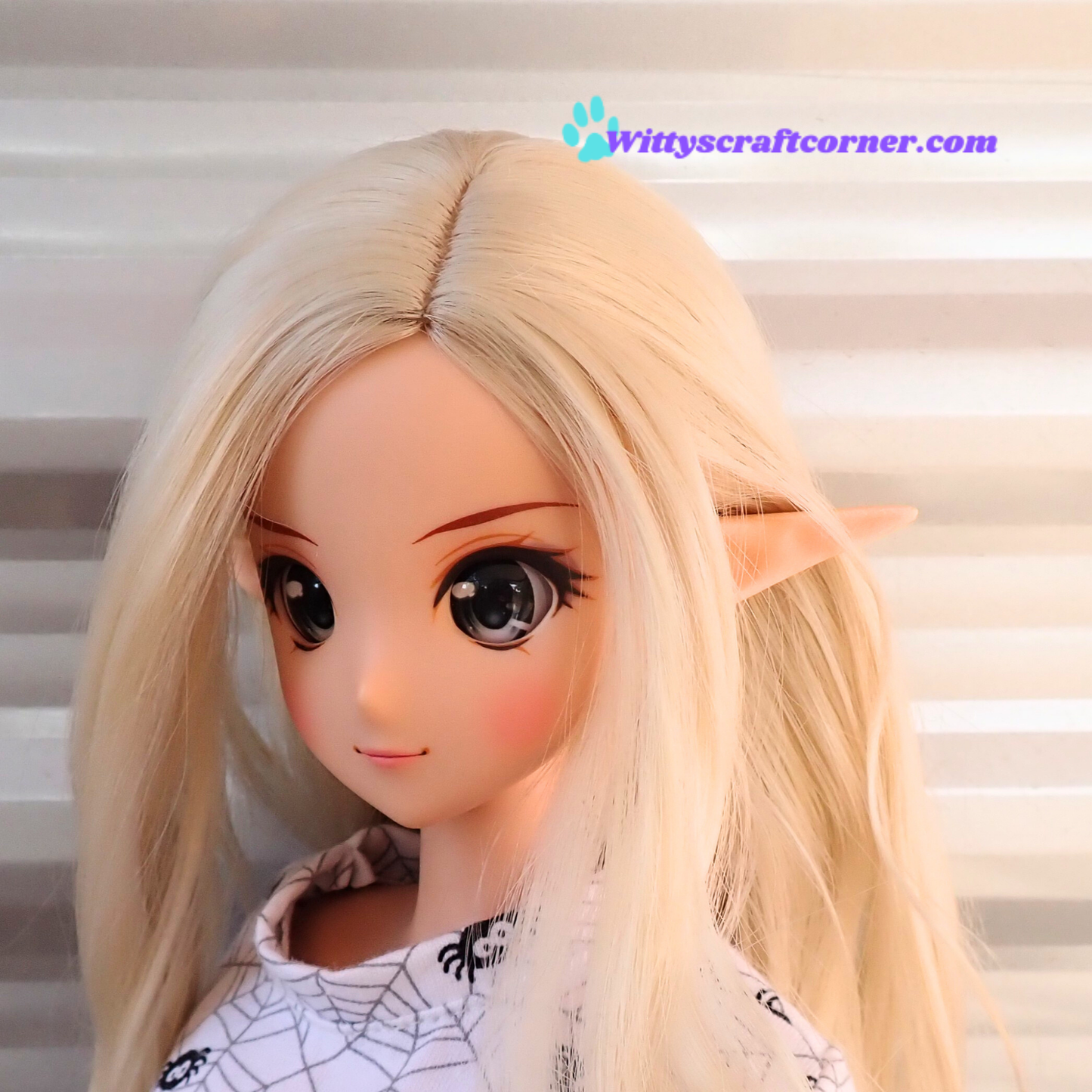 Smart doll elf ears Cinnamon 3D printed