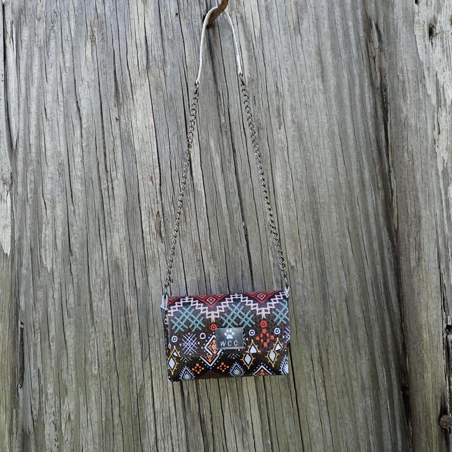 Smart doll purse black southwestern print