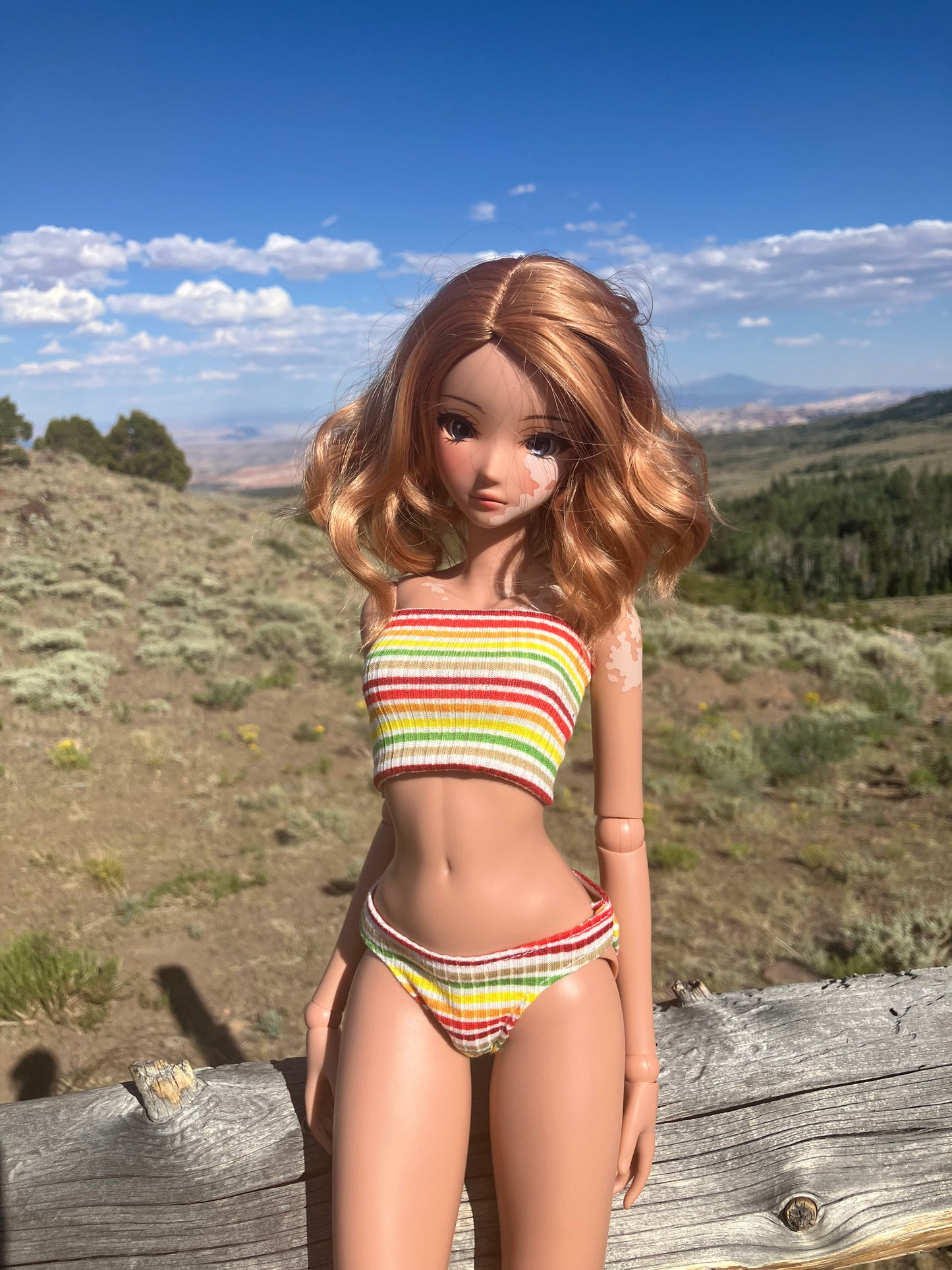 MADE TO ORDER Smart doll classic retro stripes swimsuit bikini