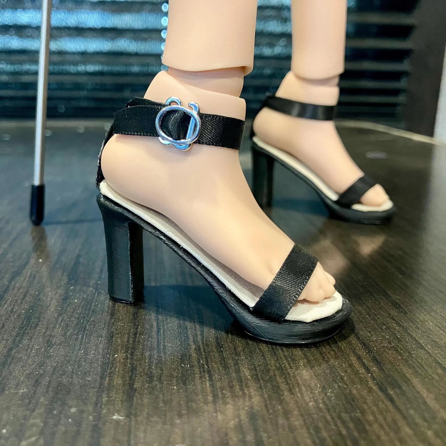 MADE TO ORDER Smart doll black strappy heels
