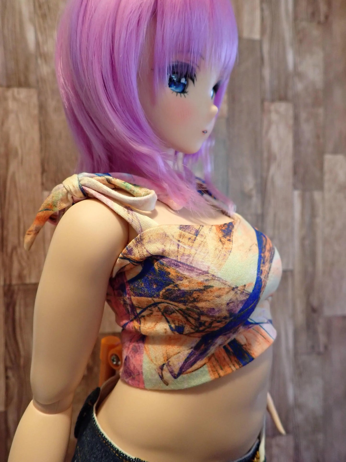 Smart doll PEAR Tie strap top colorful swirl