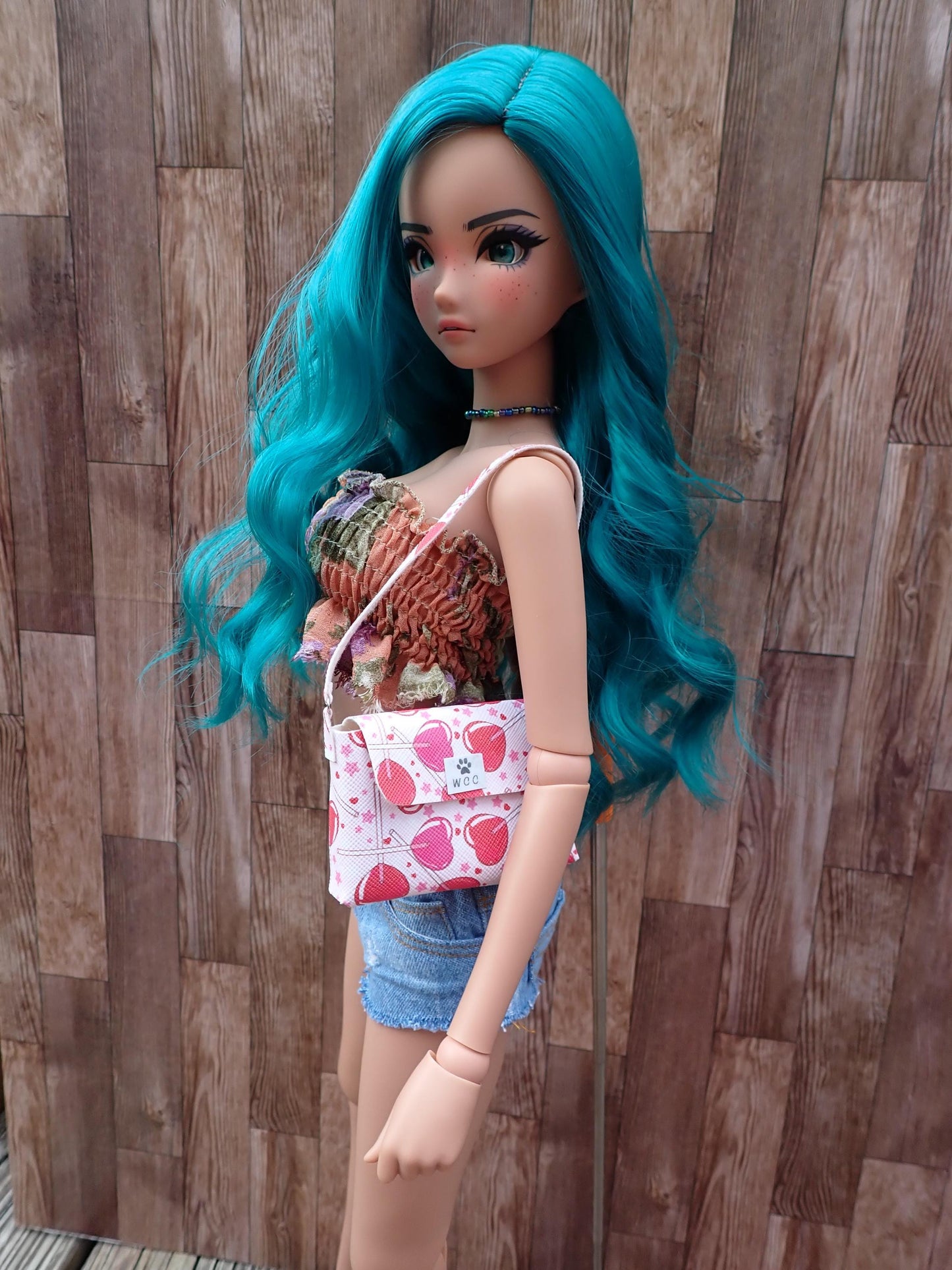 Smart doll Valentine's lollipop heart shoulder bag purse