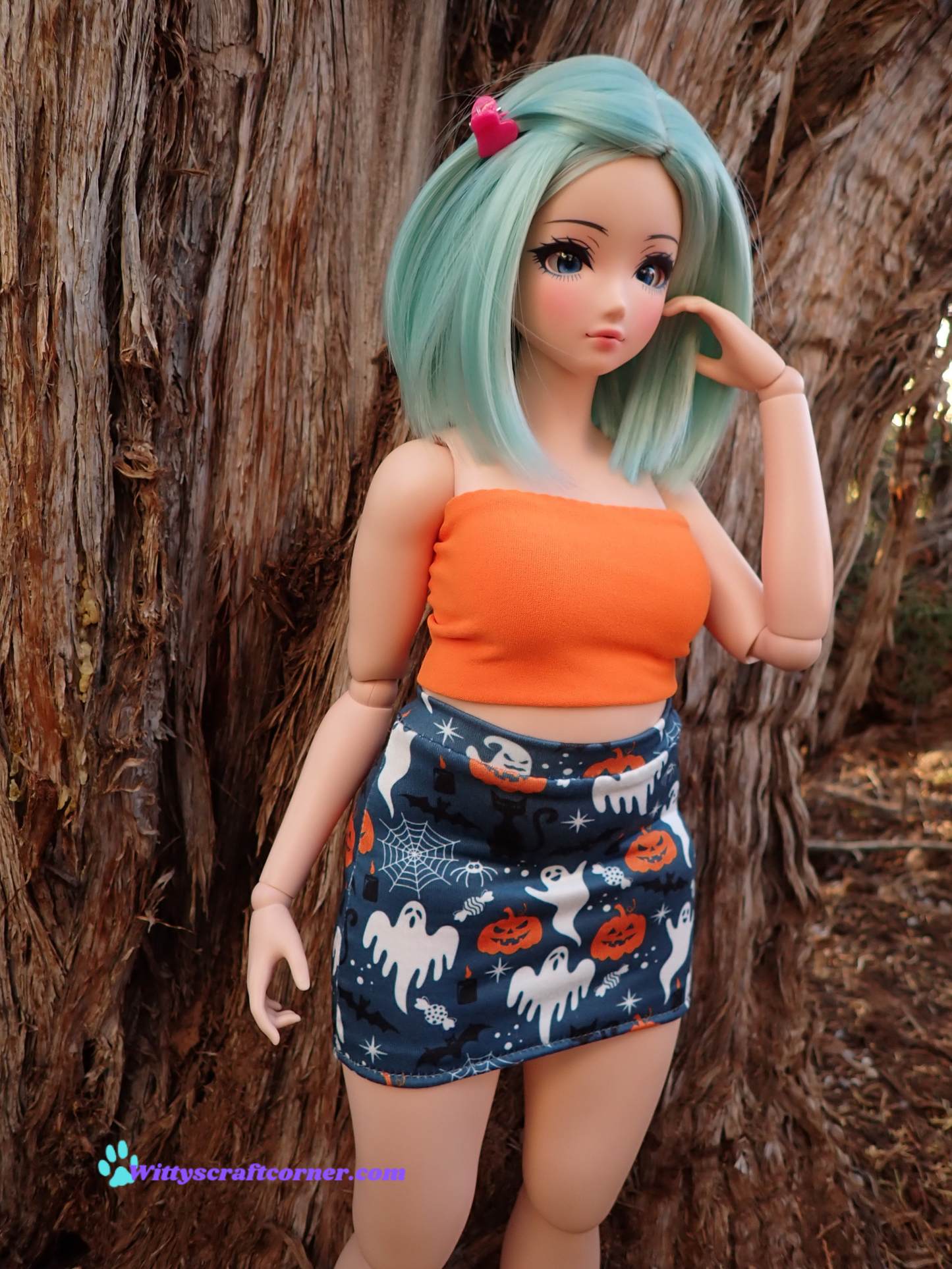 MADE TO ORDER Smart doll Classic or Pear Halloween skirt and tube top set