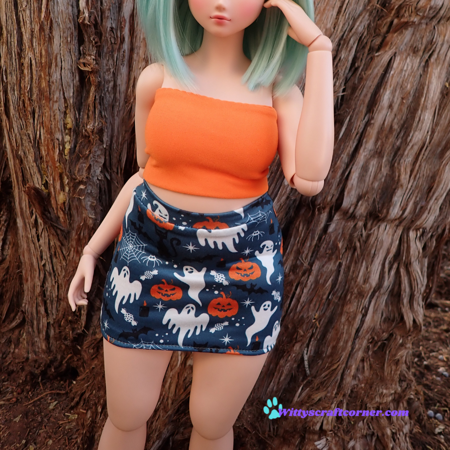 MADE TO ORDER Smart doll Classic or Pear Halloween skirt and tube top set