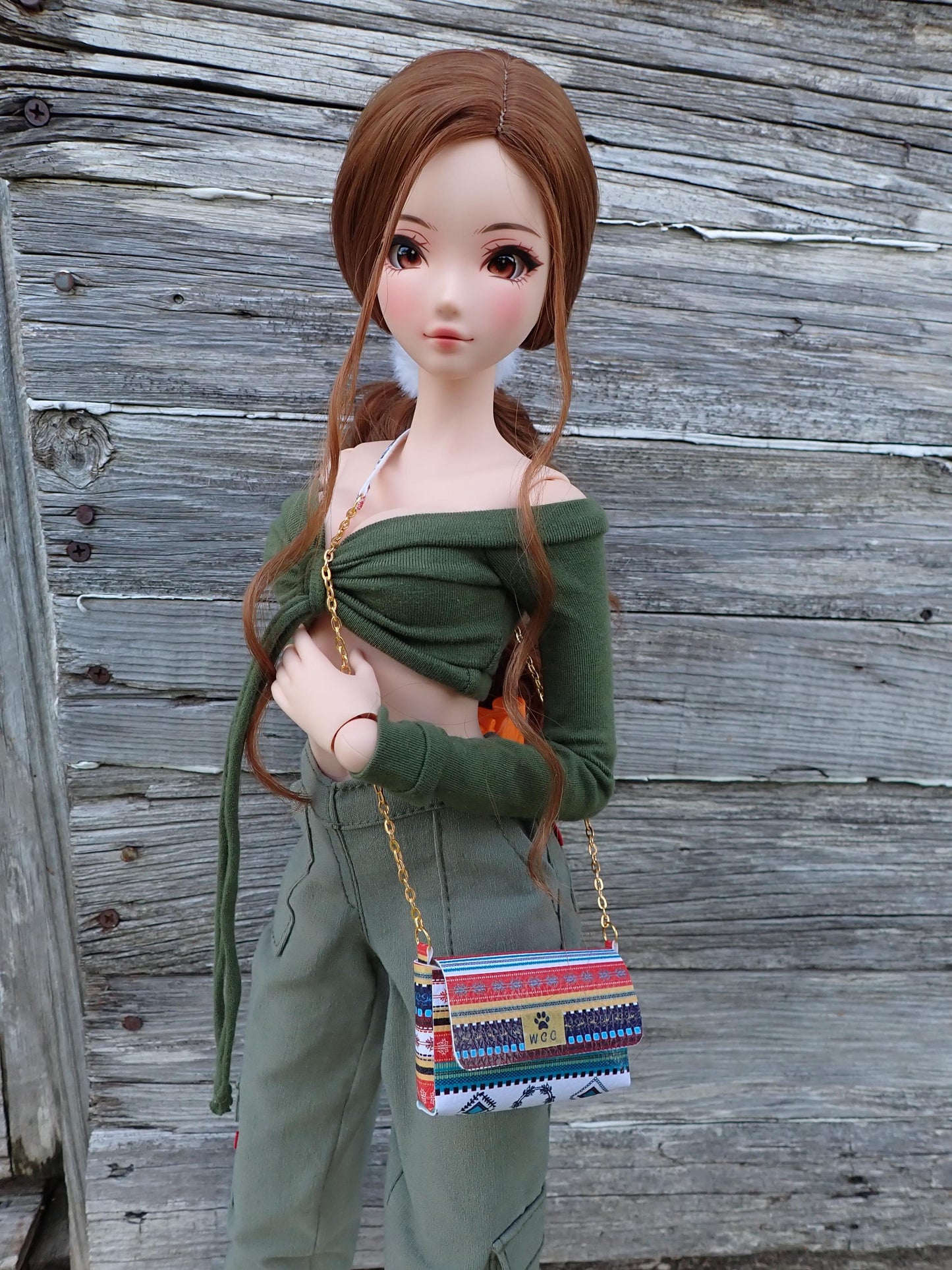 Smart doll purse multicolor southwestern print