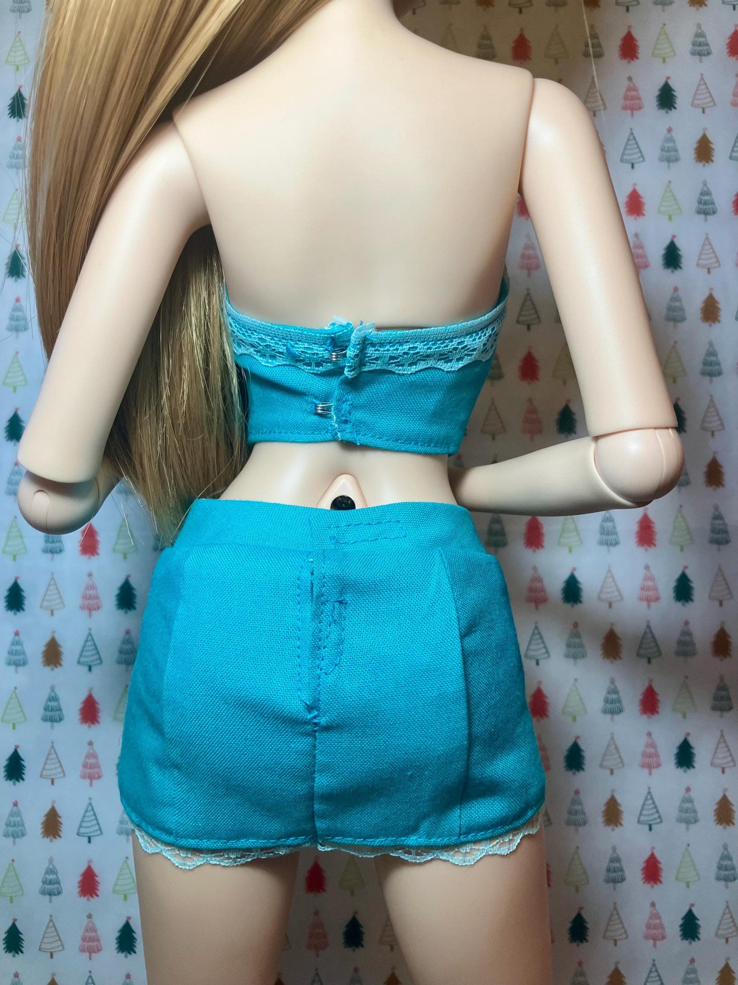 Smart doll Christmas outfit red fur trim
