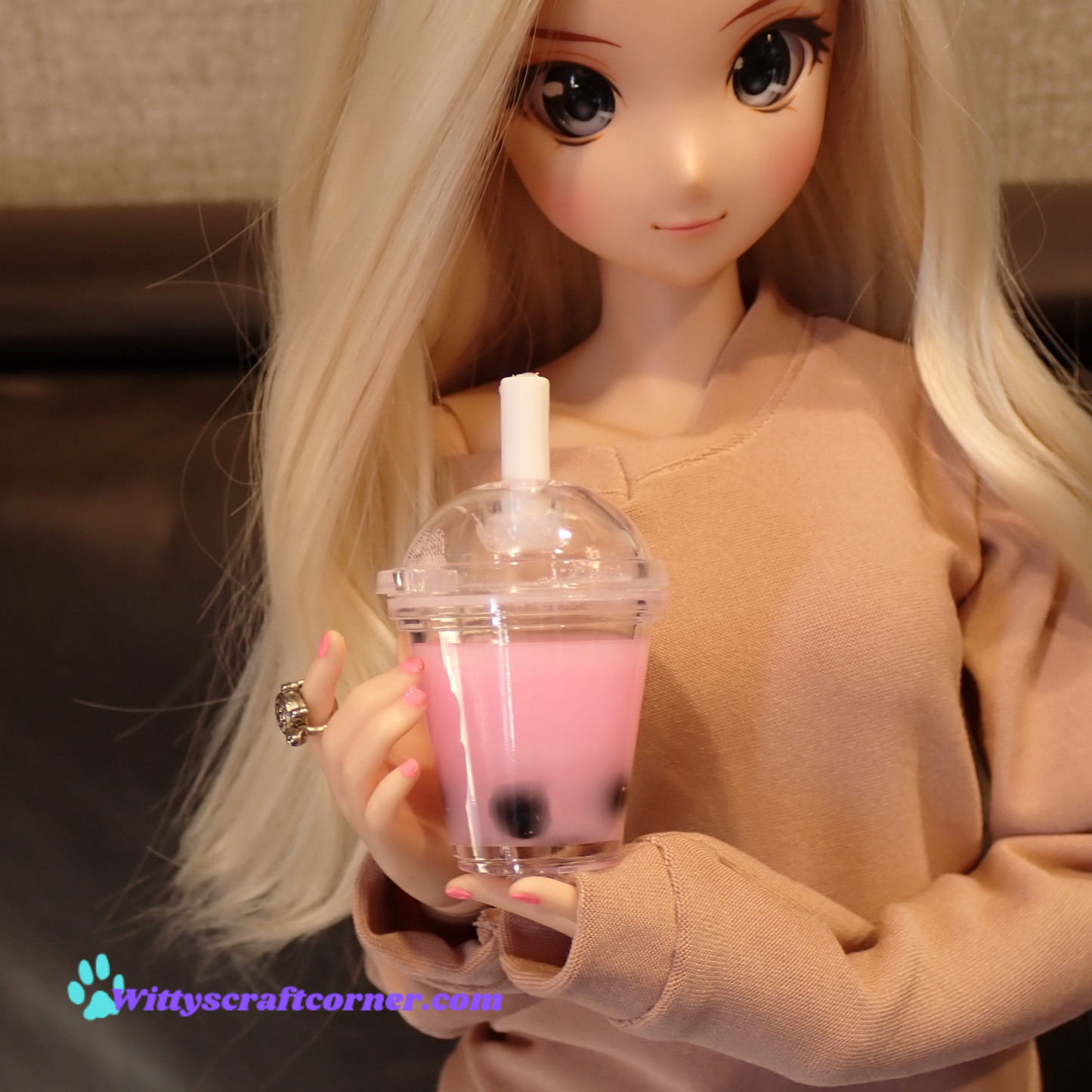Smart doll Drink Sakura cherry blossom boba