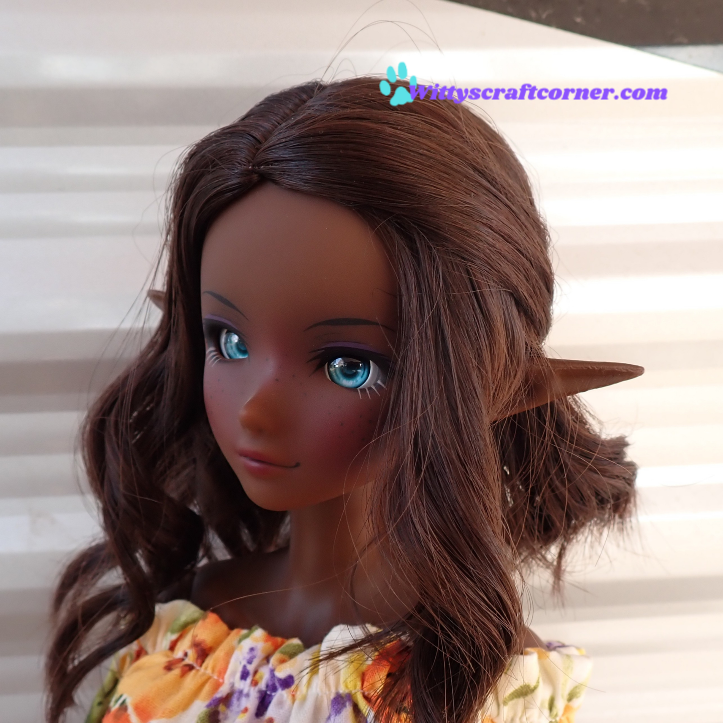 Smart doll elf ears Cocoa 3D printed