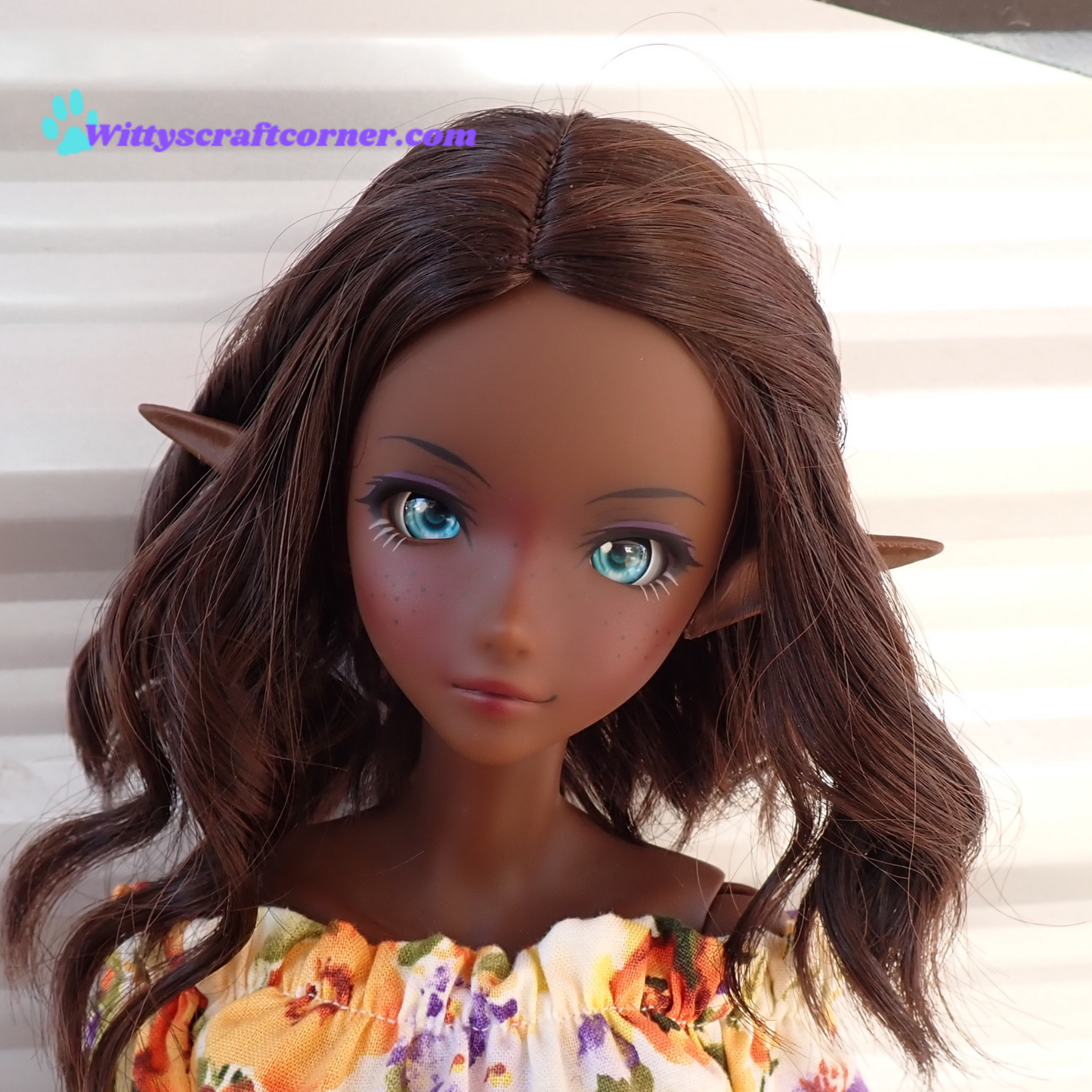 Smart doll elf ears Cocoa 3D printed