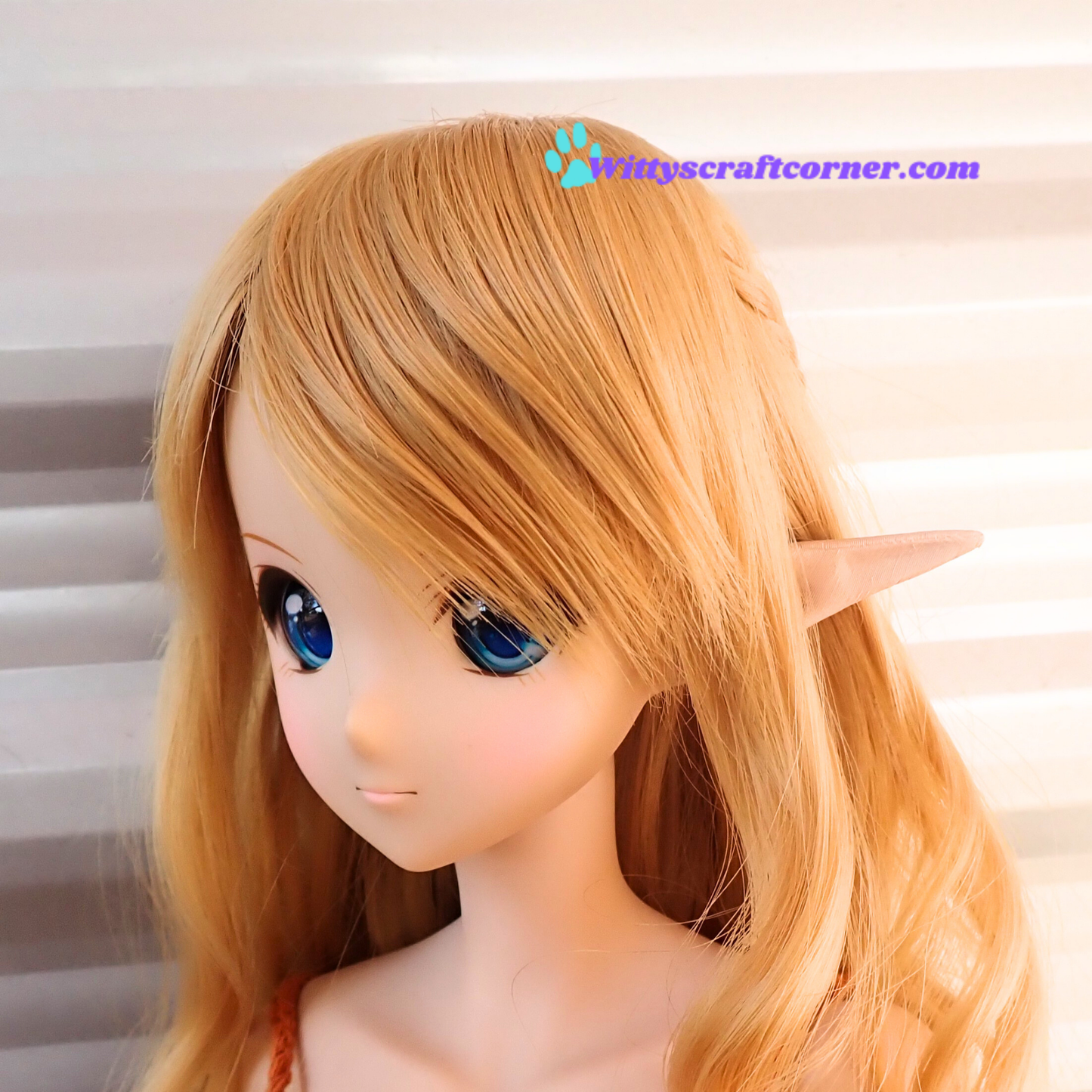 Smart doll elf ears Milk 3D printed