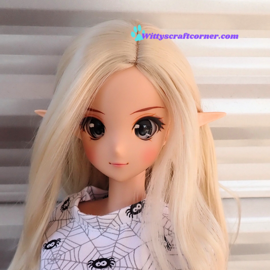 Smart doll elf ears Cinnamon 3D printed