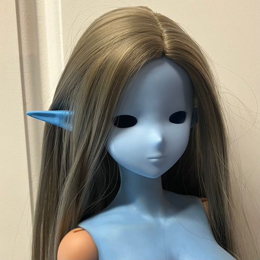 Smart doll elf ears blue 3D printed