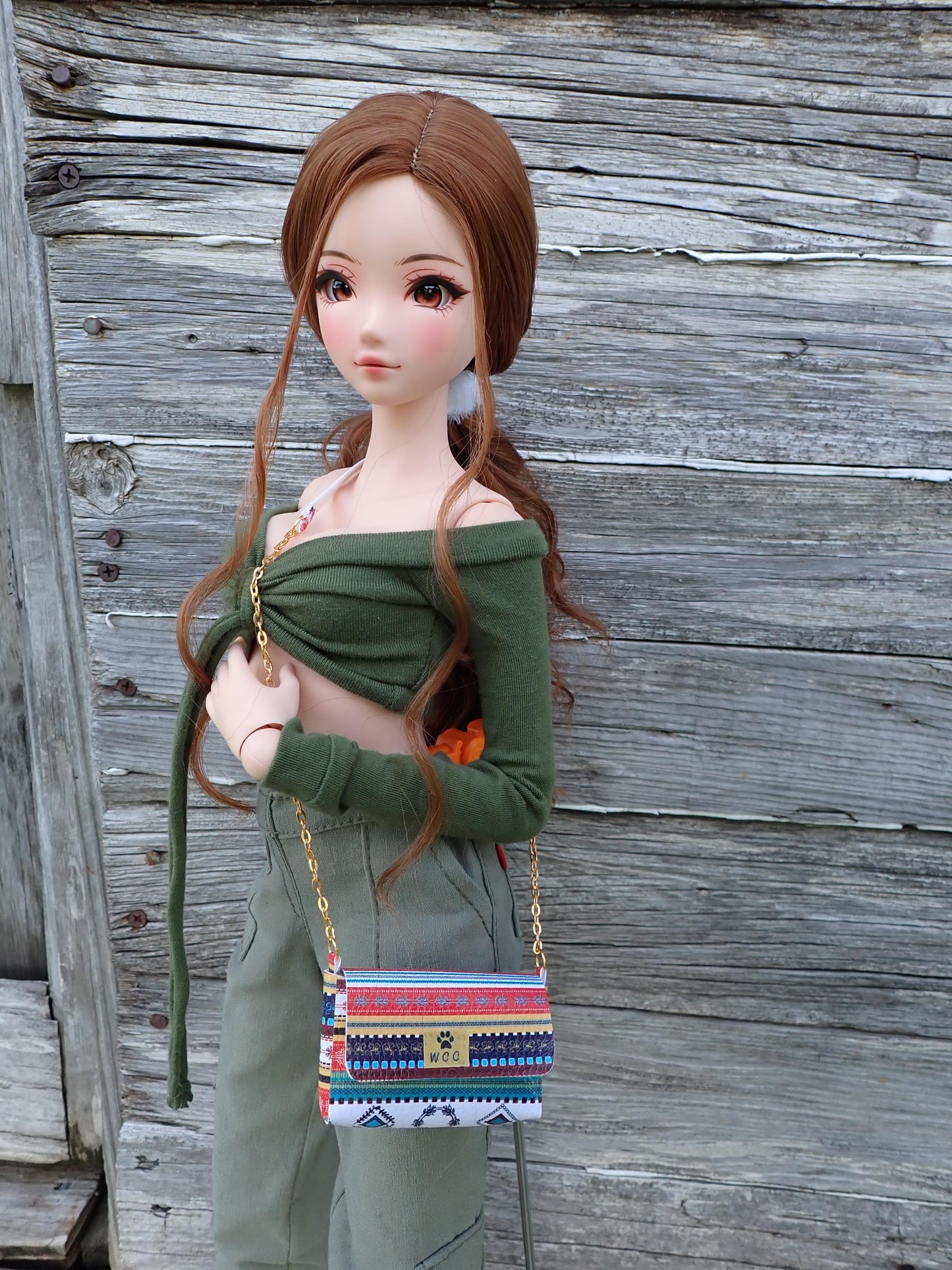 Smart doll purse multicolor southwestern print