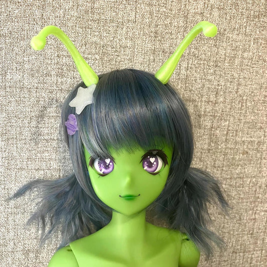 Smart doll Alien antenna magnetic in green 3D printed
