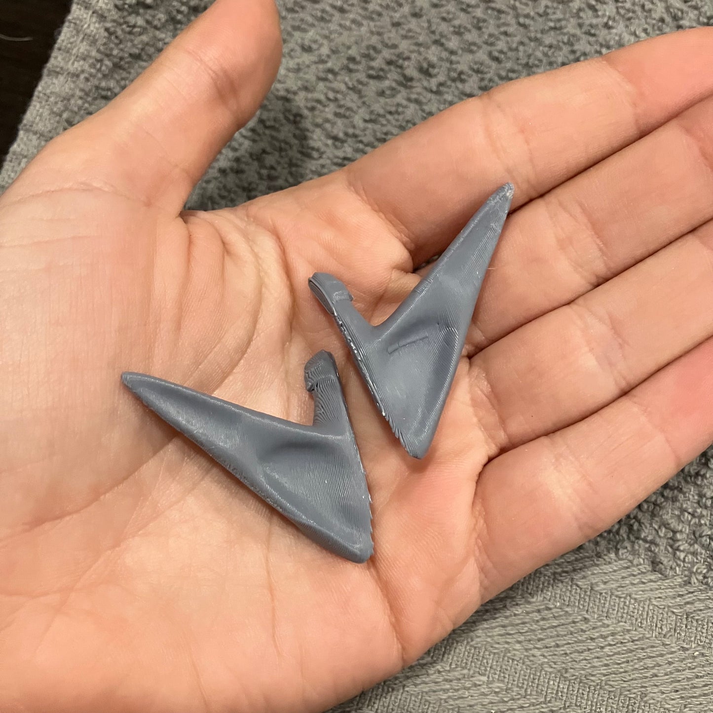 Smart doll elf ears gray 3D printed