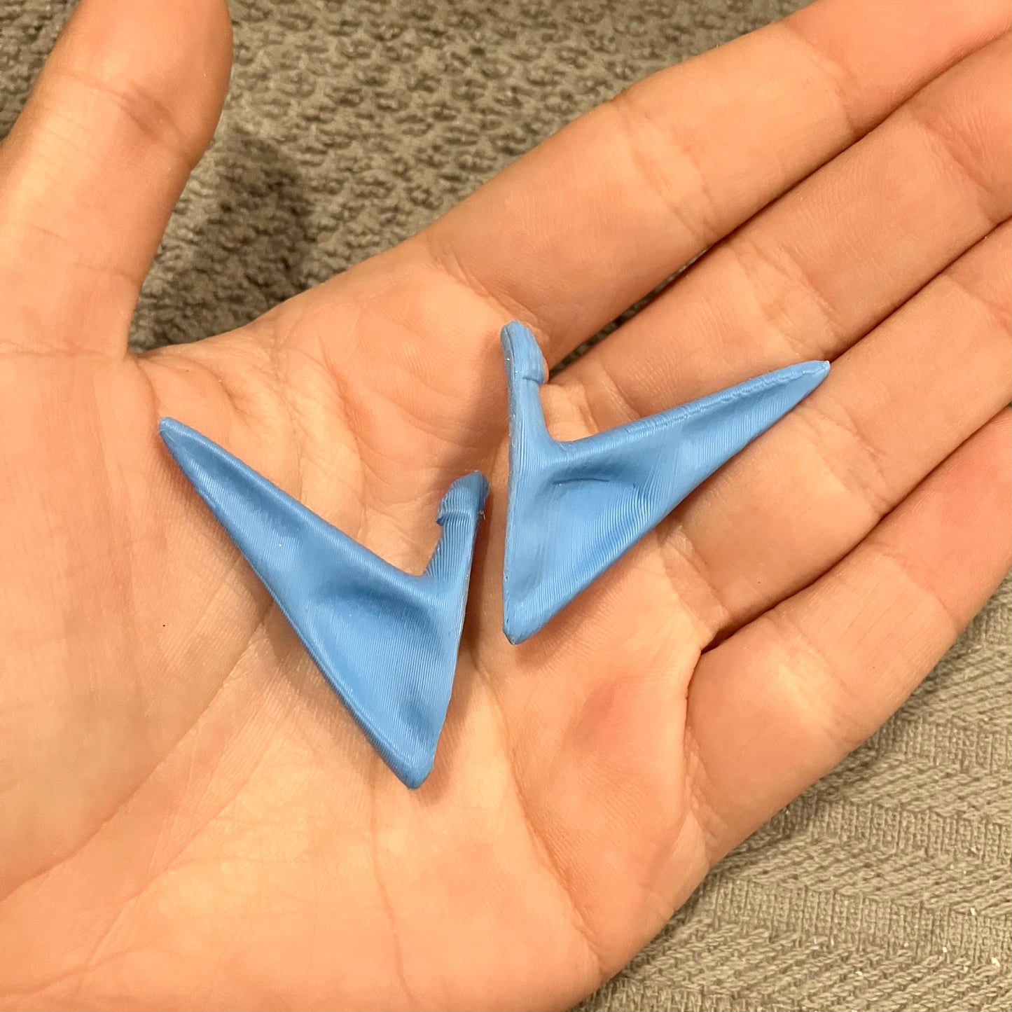 Smart doll elf ears blue 3D printed