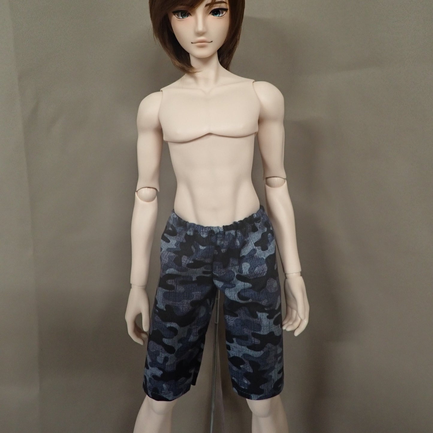 Smart doll guys swim trunks gray and black camo