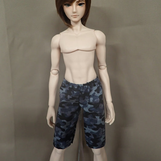 Smart doll guys swim trunks gray and black camo