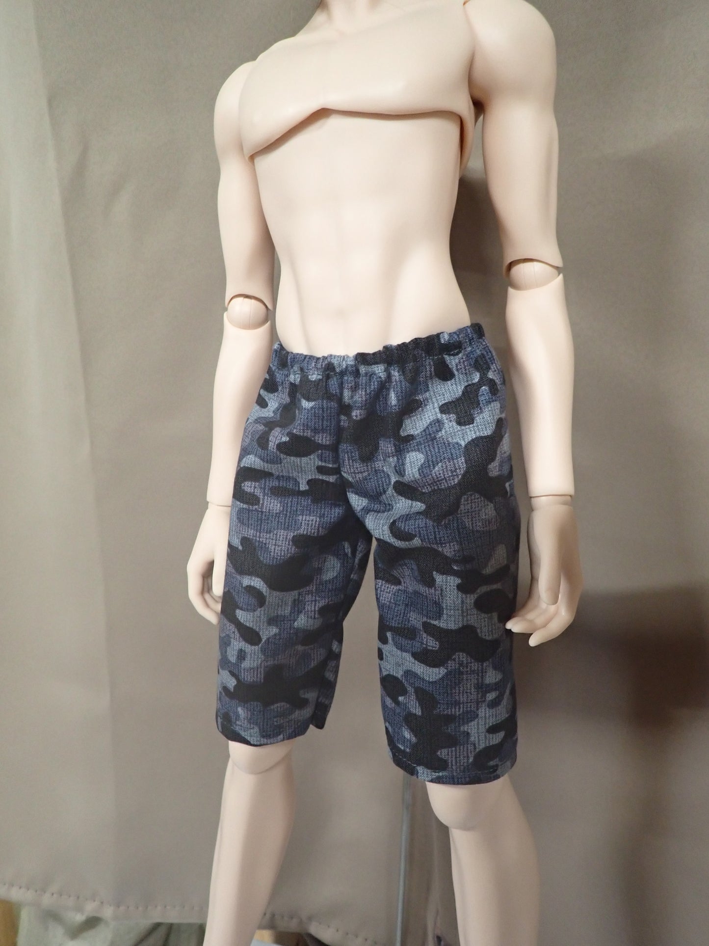 Smart doll guys swim trunks gray and black camo