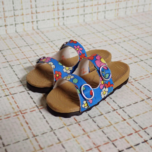 Smart doll cork bottom sandals blue floral (Girls)