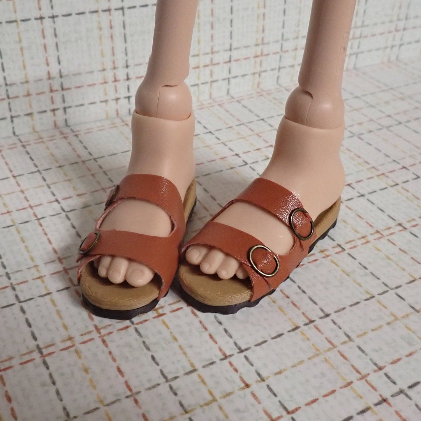 Smart doll cork bottom sandals burnt sienna color (Girls)