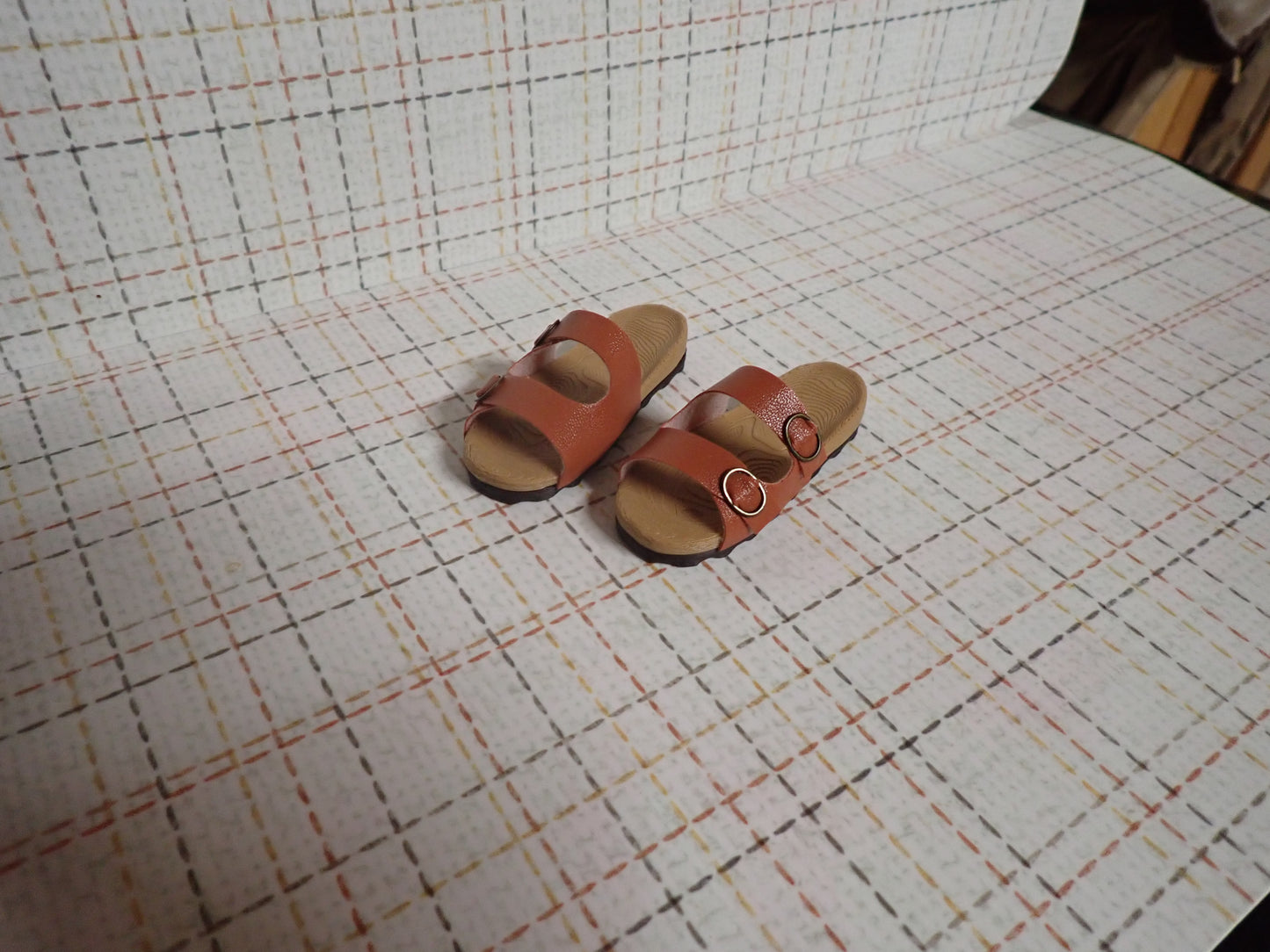 Smart doll cork bottom sandals burnt sienna color (Girls)