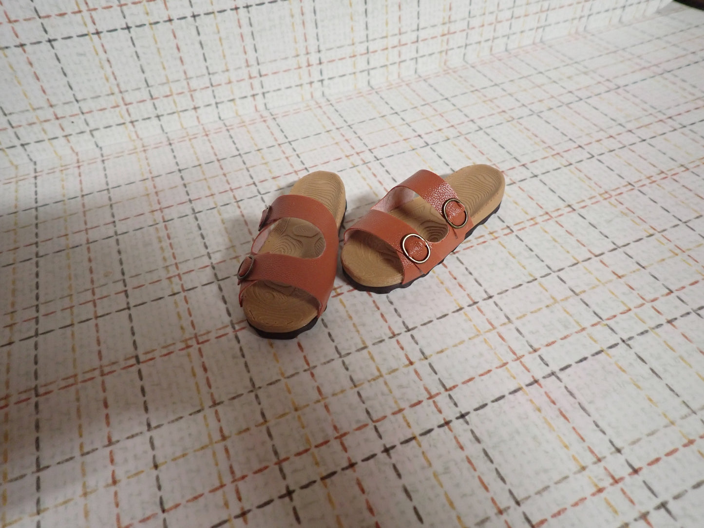 Smart doll cork bottom sandals burnt sienna color (Girls)