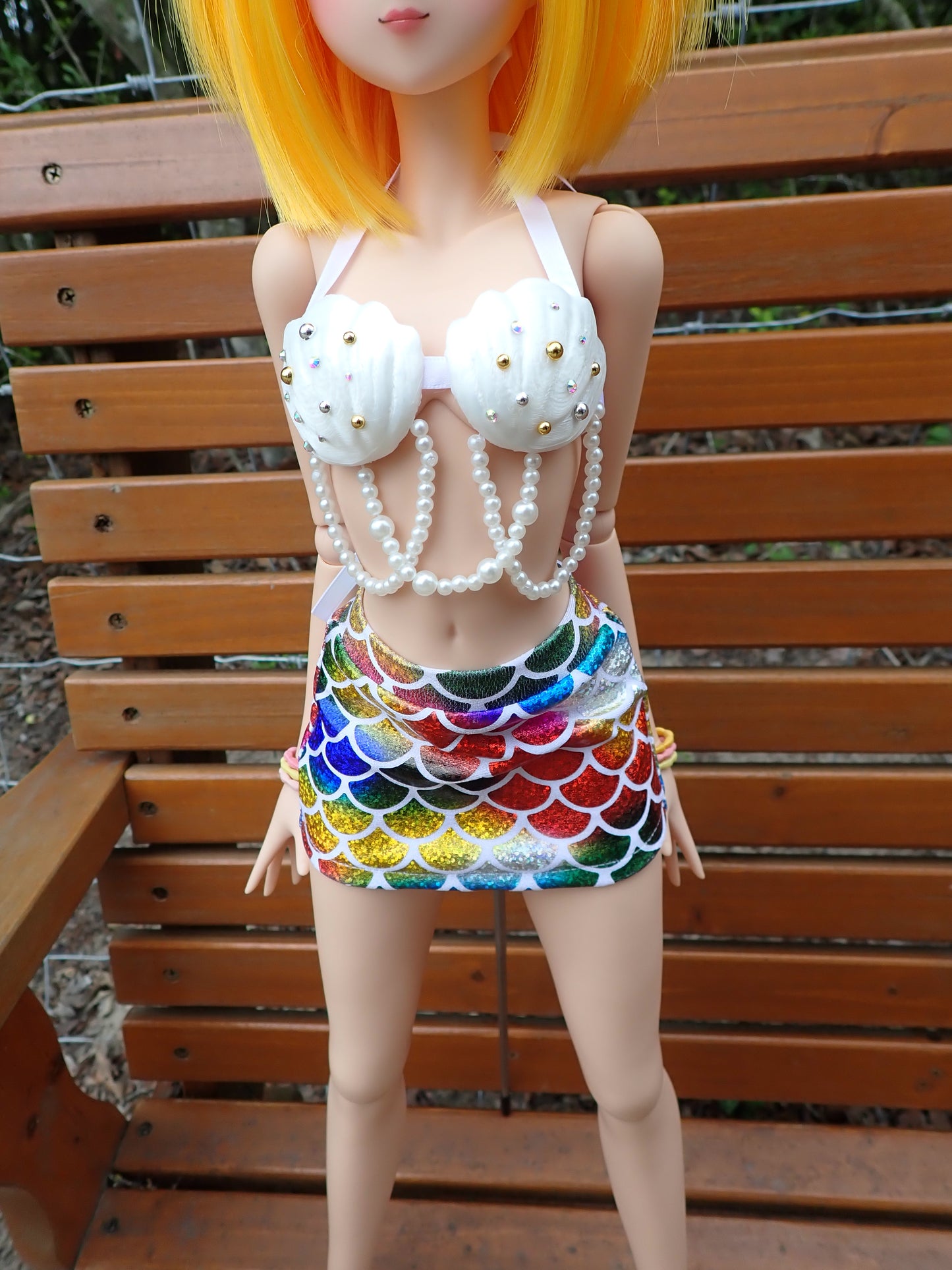Smart doll mermaid outfit- Rainbow sparkle (Classic)