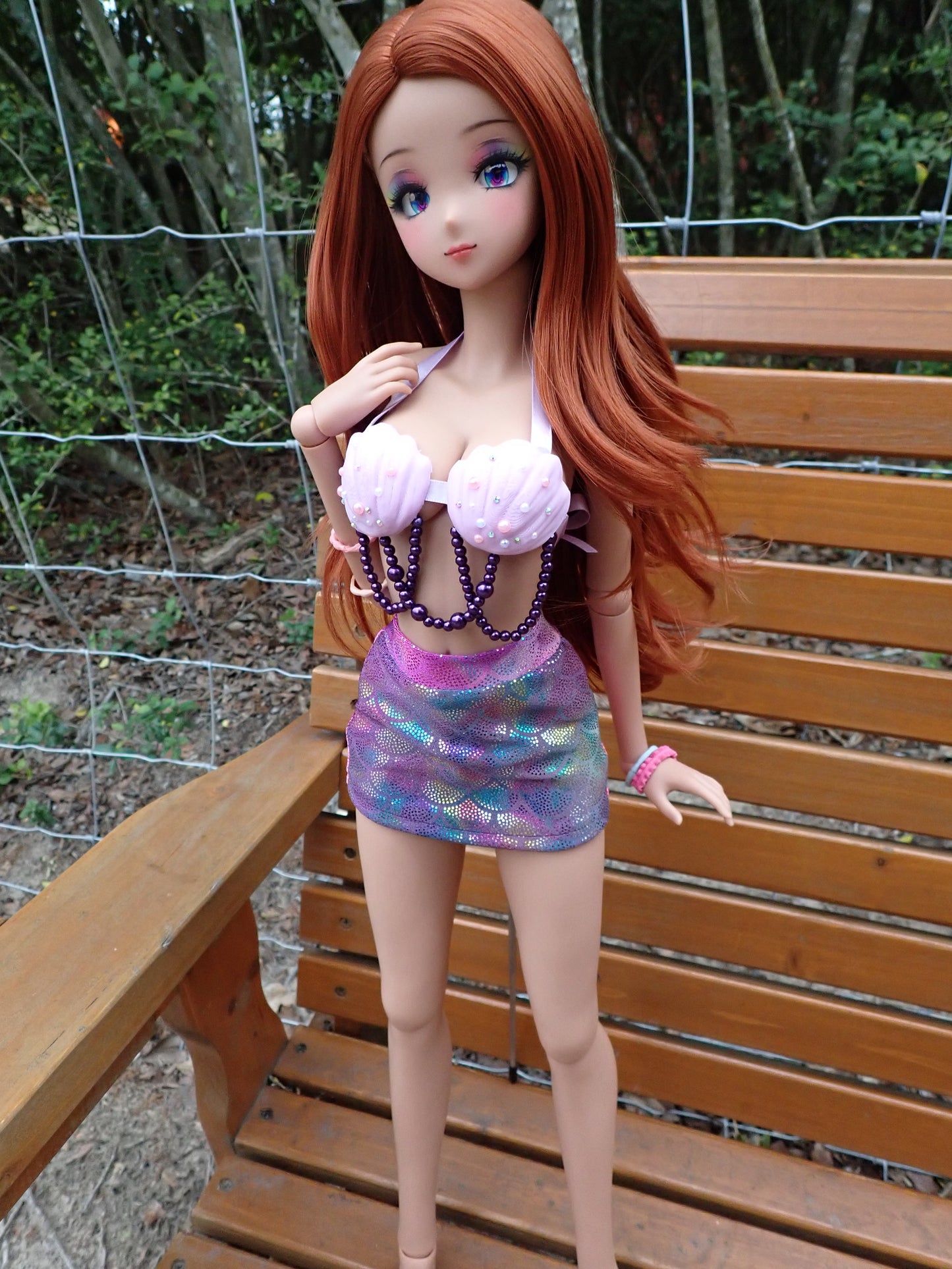 Smart doll mermaid outfit- Lilac glitter (Classic)