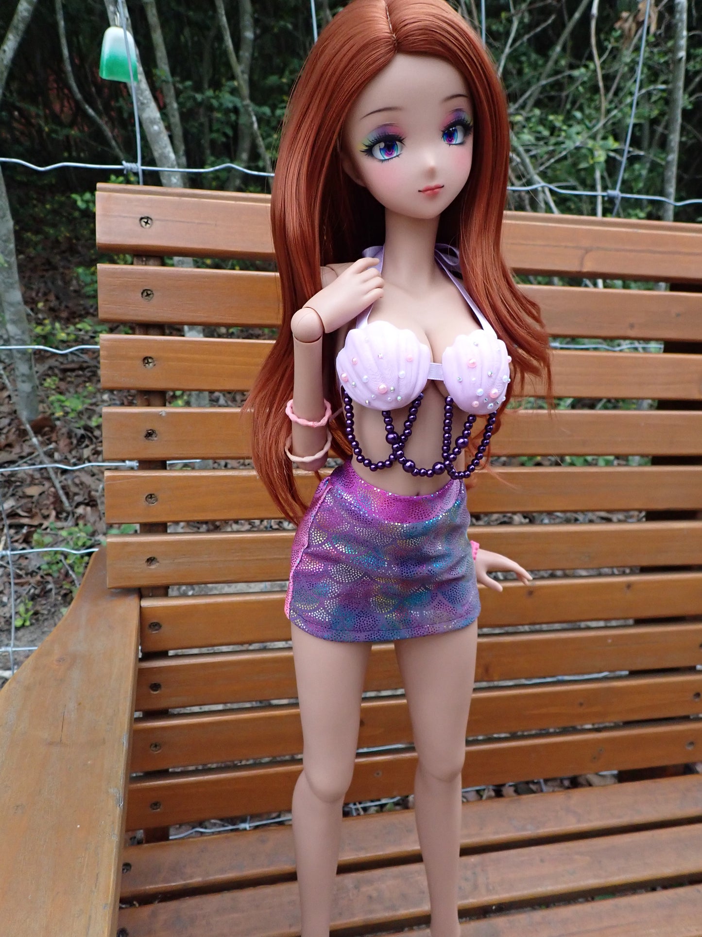 Smart doll mermaid outfit- Lilac glitter (Classic)