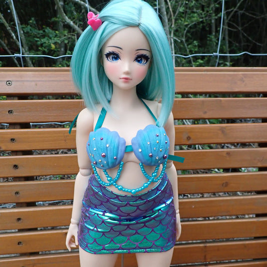 Smart doll mermaid outfit- Teal shimmer (Pear)