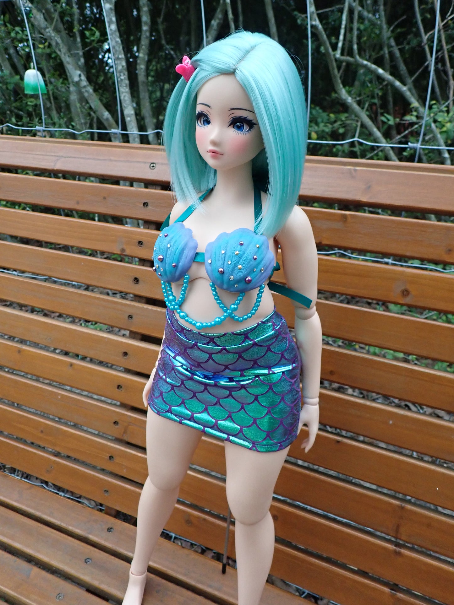 Smart doll mermaid outfit- Teal shimmer (Pear)