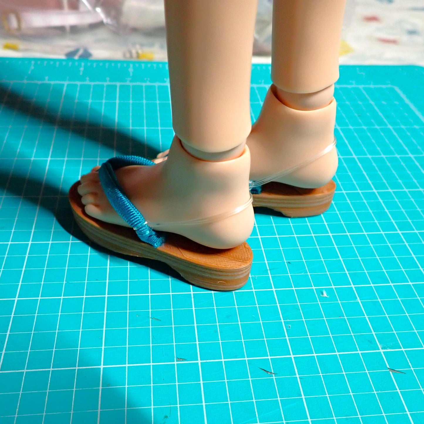 Smart doll girls kimono sandals turquoise wood