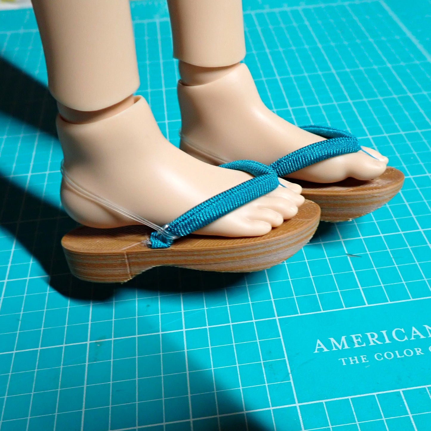 Smart doll girls kimono sandals turquoise wood