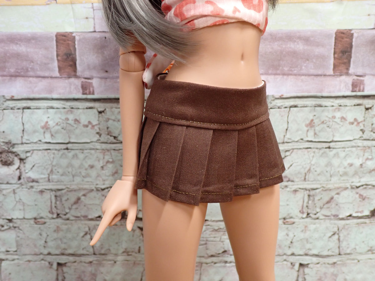 Smart doll Pleated Mini Skirt Brown (Classic)