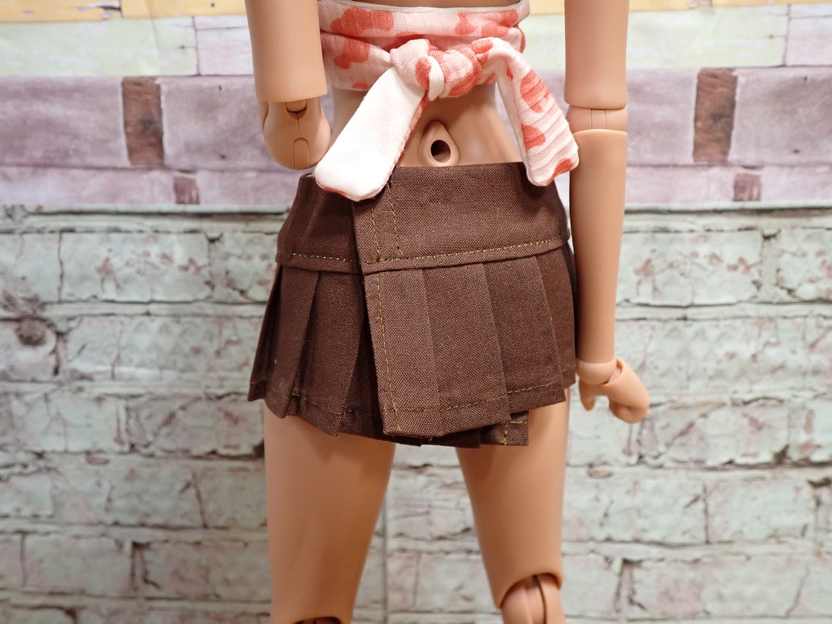 Smart doll Pleated Mini Skirt Brown (Classic)
