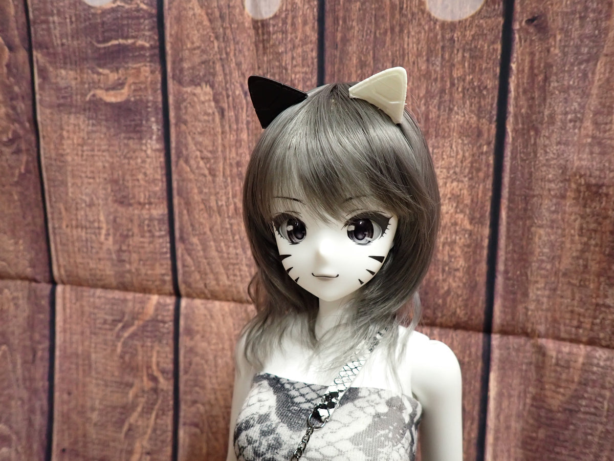 Smart doll Cyber Cat Ears (Black and White)