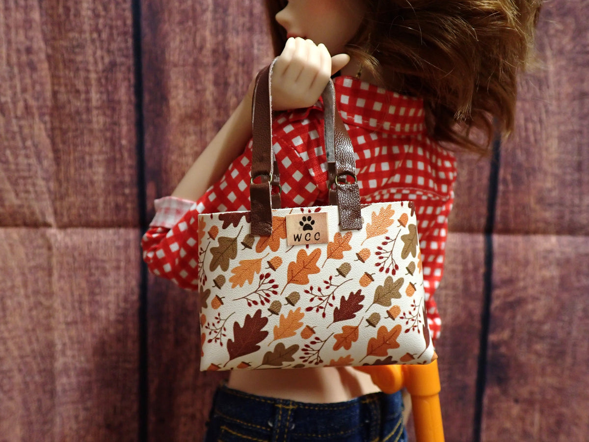 Smart doll fall leaves tote bag