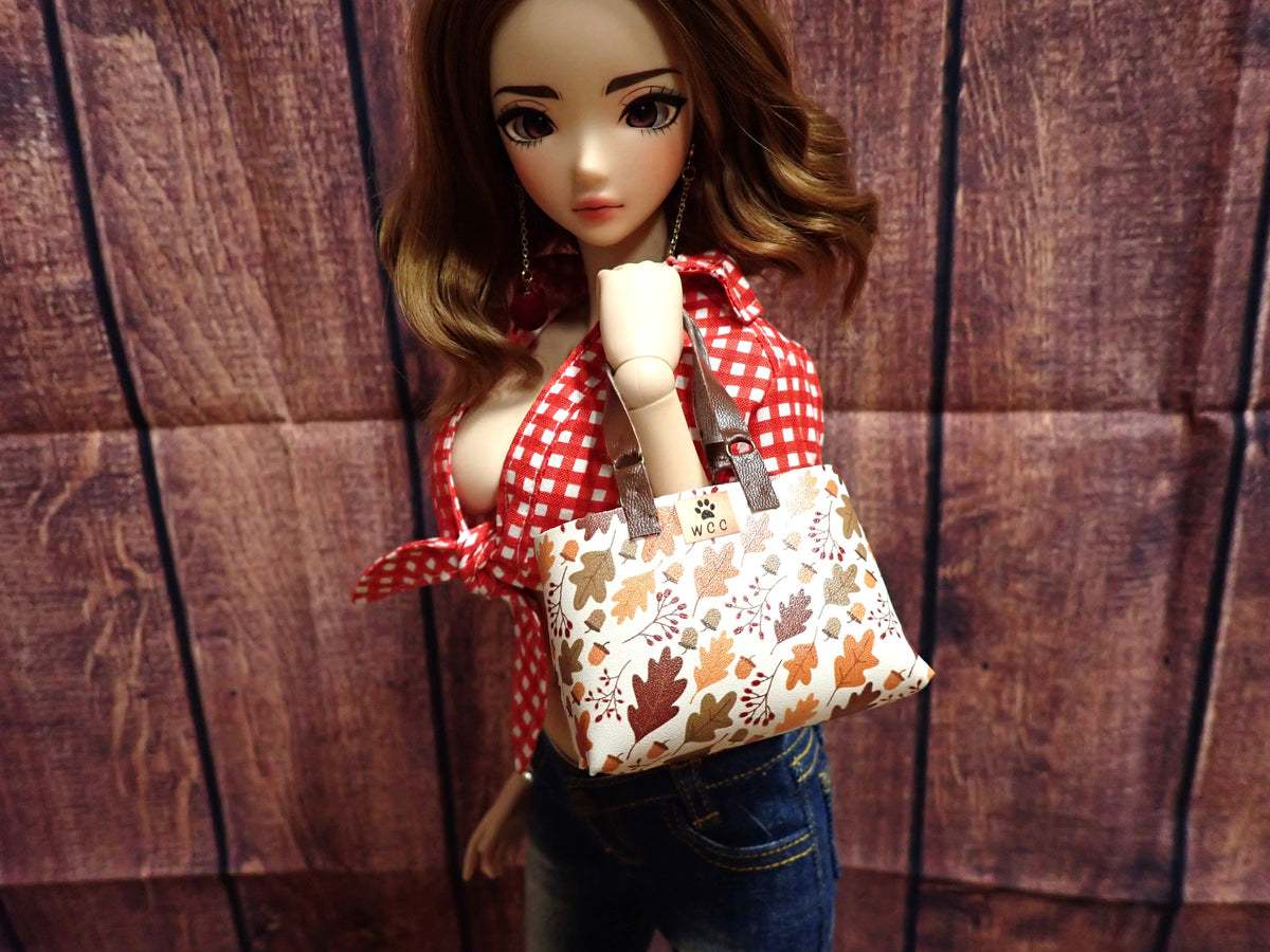 Smart doll fall leaves tote bag