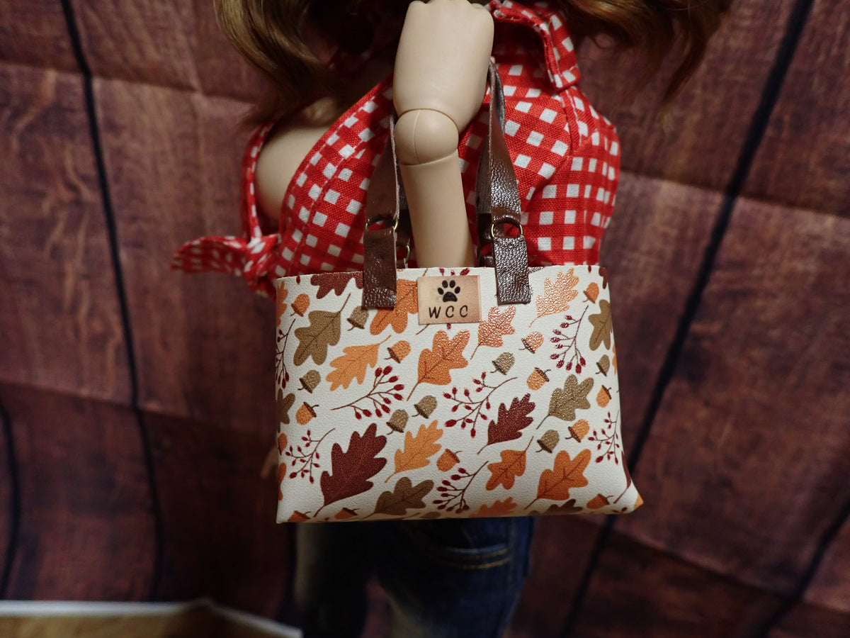 Smart doll fall leaves tote bag