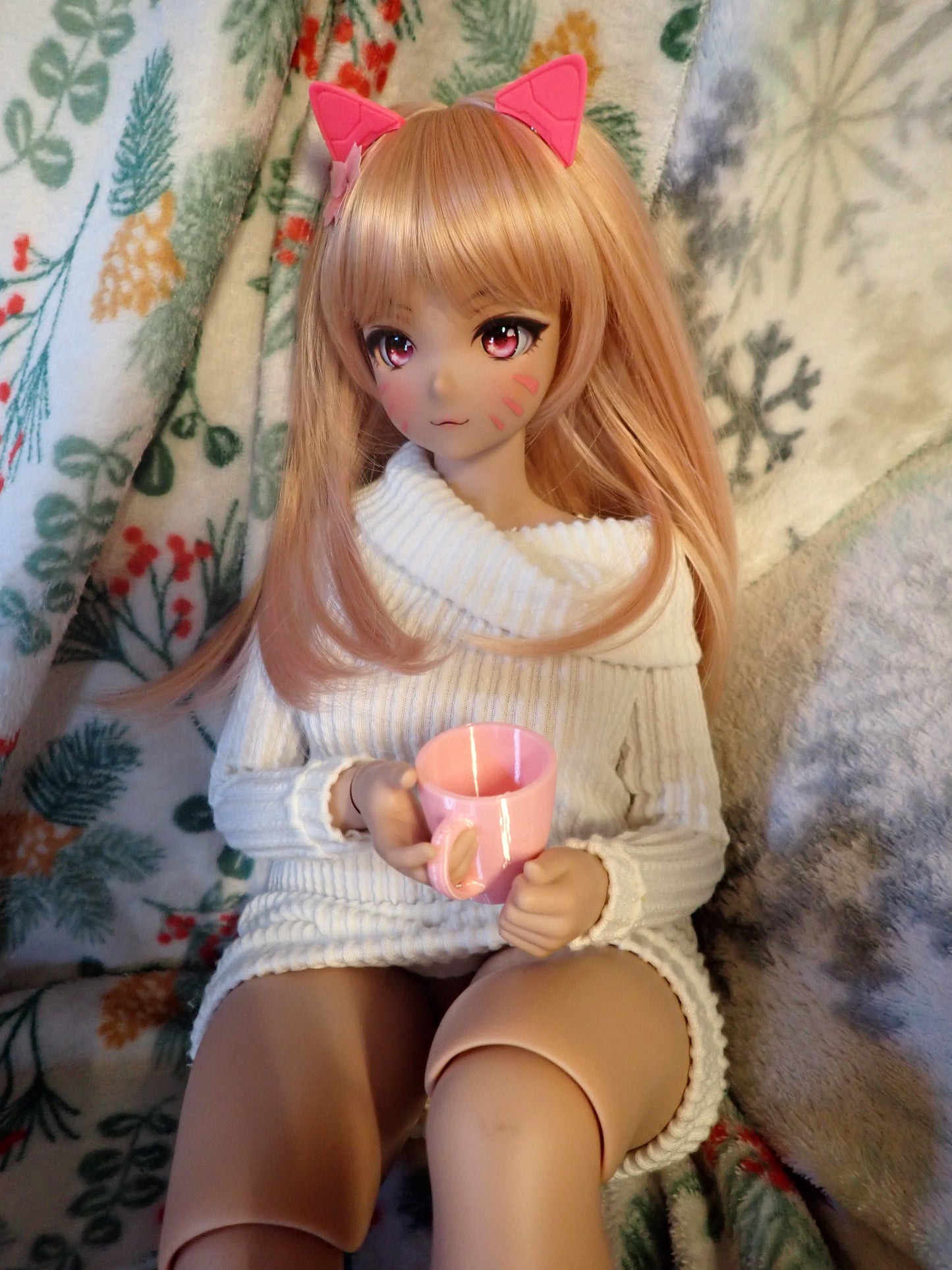 Smart doll 1/3 coffee cups 3D printed yellow gold pink red