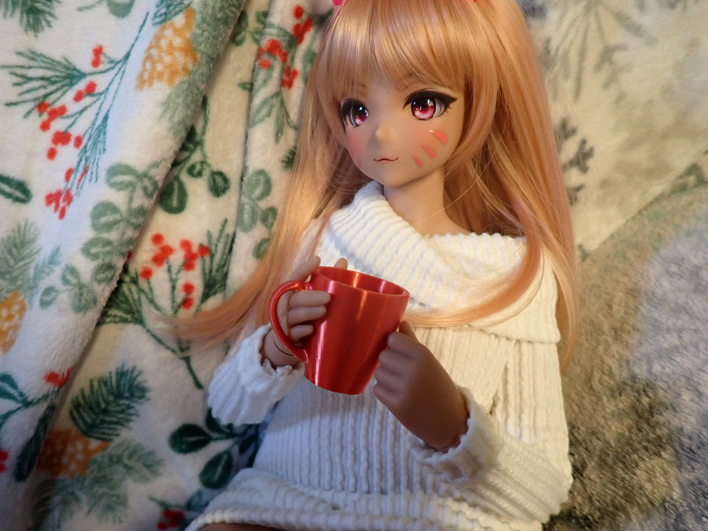 Smart doll 1/3 coffee cups 3D printed yellow gold pink red