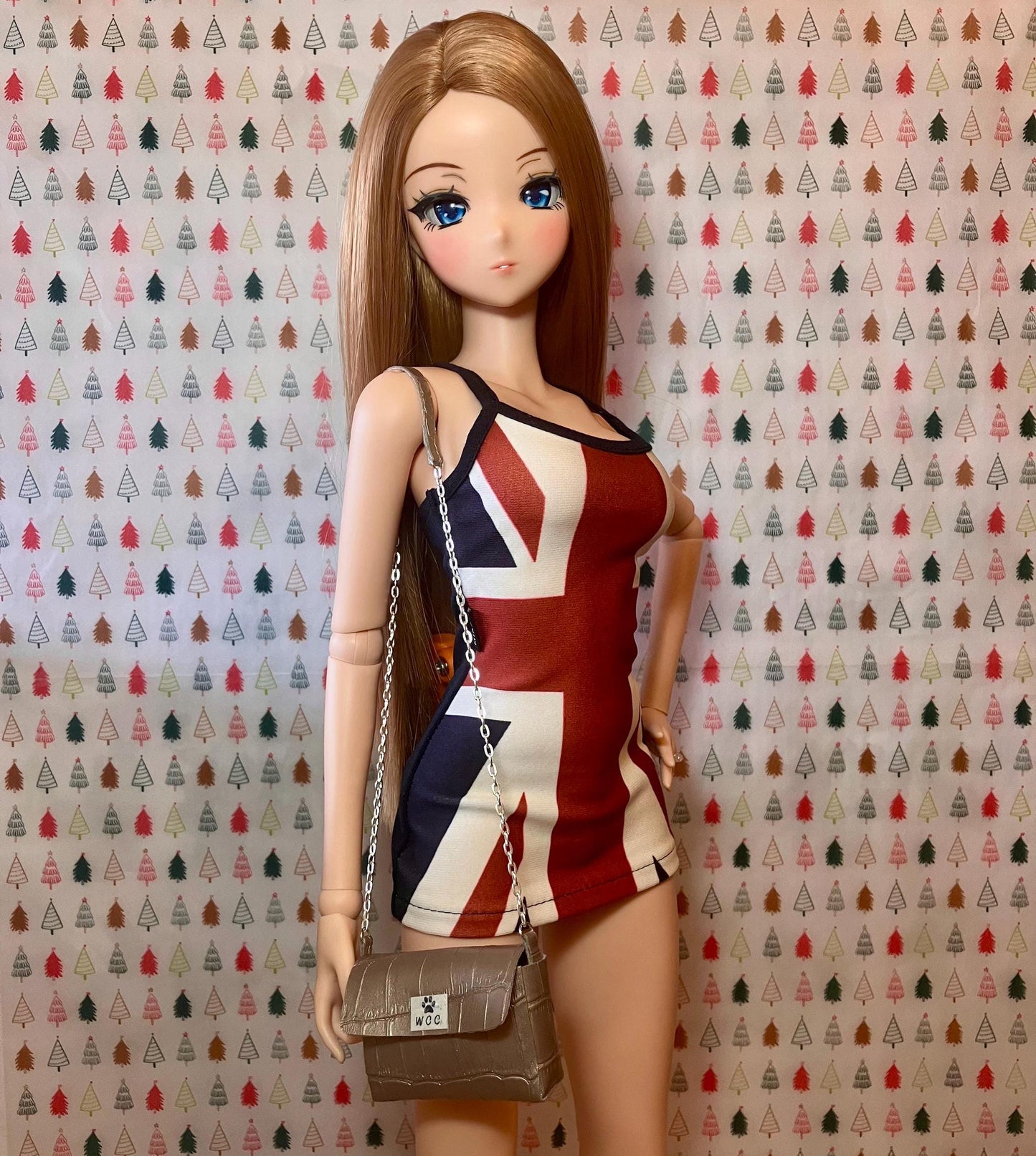 Smart doll purse gray alligator skin