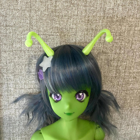 Smart doll Alien antenna magnetic in green 3D printed