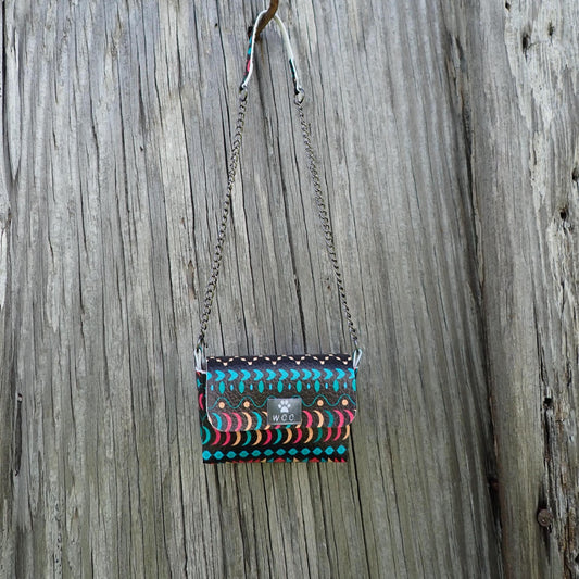 Smart doll purse black southwestern print