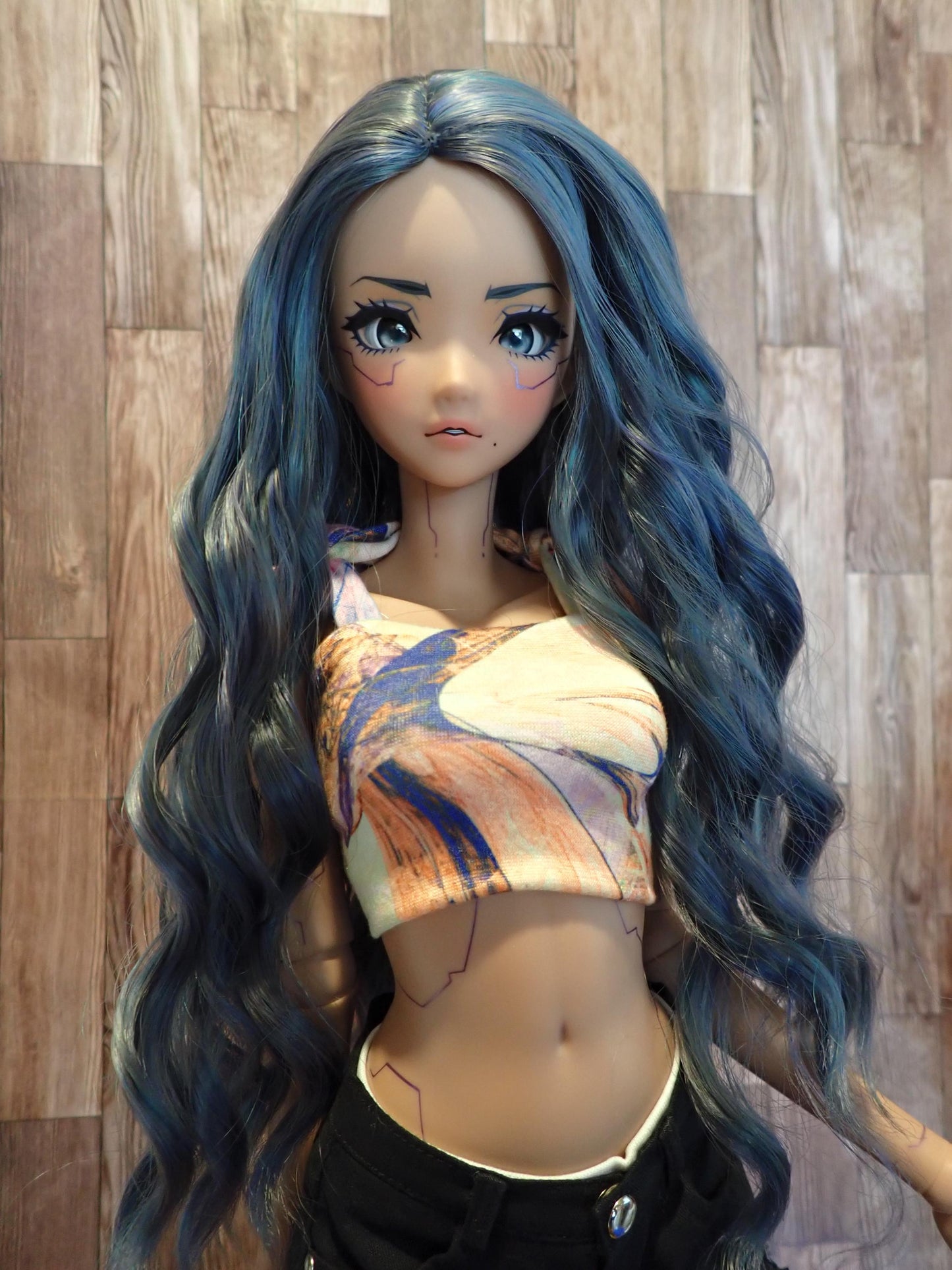 Smart doll Classic Tie strap top colorful swirl