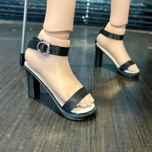 MADE TO ORDER Smart doll black strappy heels