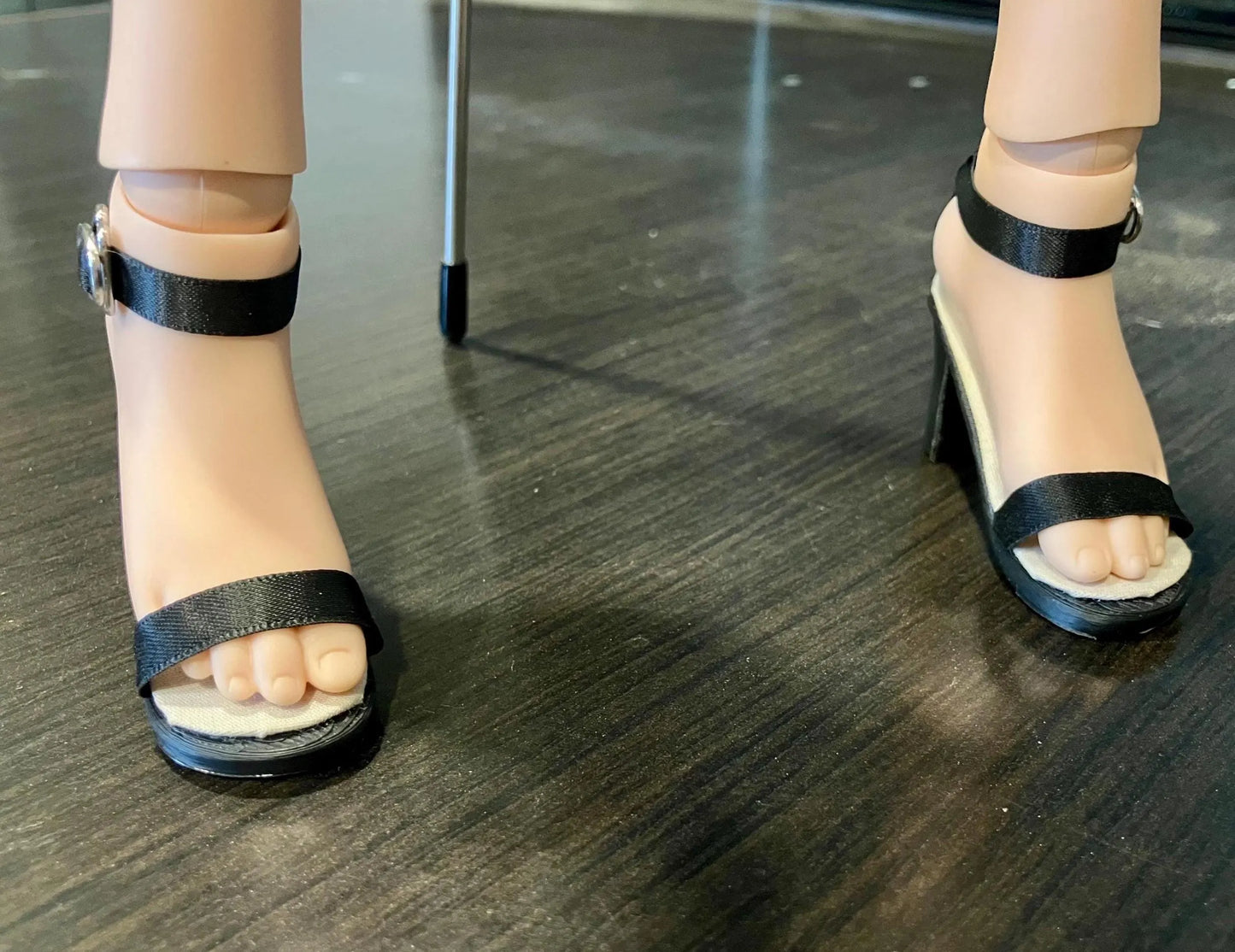 MADE TO ORDER Smart doll black strappy heels