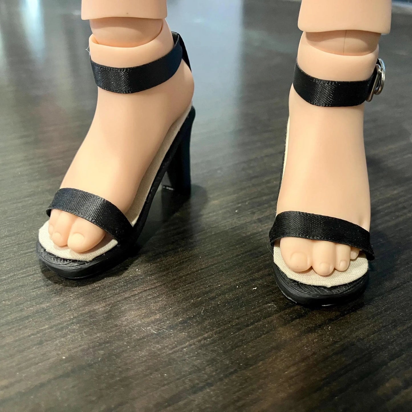 MADE TO ORDER Smart doll black strappy heels