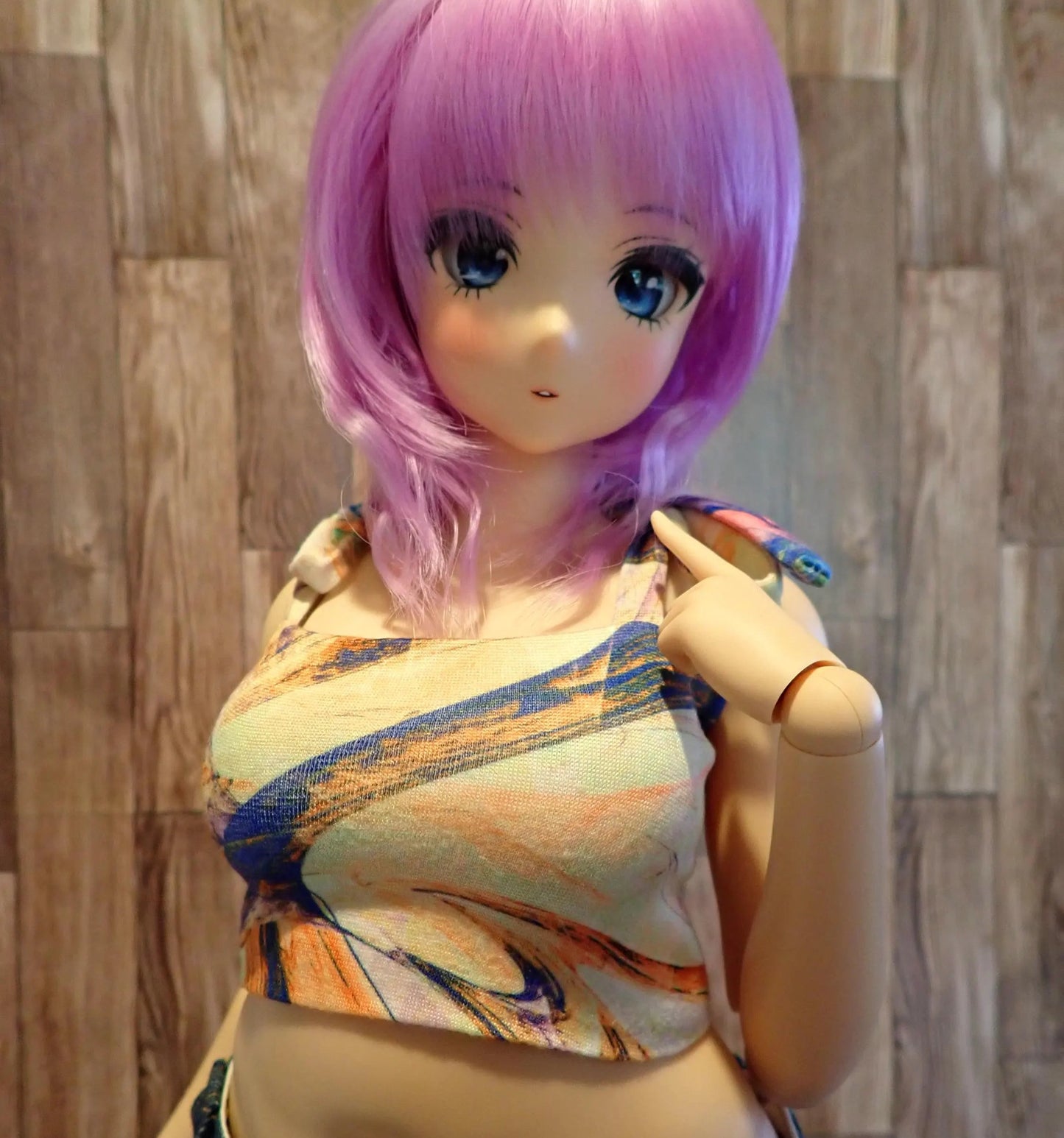 Smart doll PEAR Tie strap top colorful swirl
